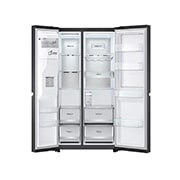 LG 674L Side-by-Side Fridge with Door-in-Door™ & UVnano® Water Dispenser in Matte Black Finish , GC-J257CQES