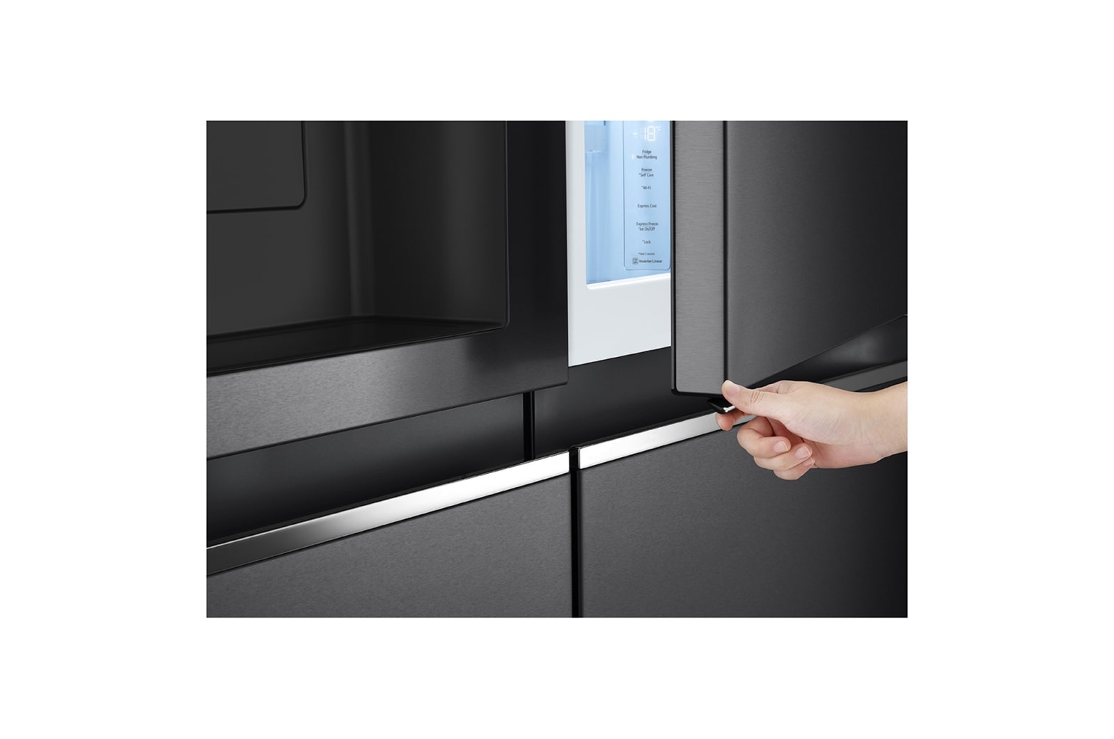 LG [RENTAL] 635L Side-by-Side Fridge in Matte Black Finish, GC-J257SQNW