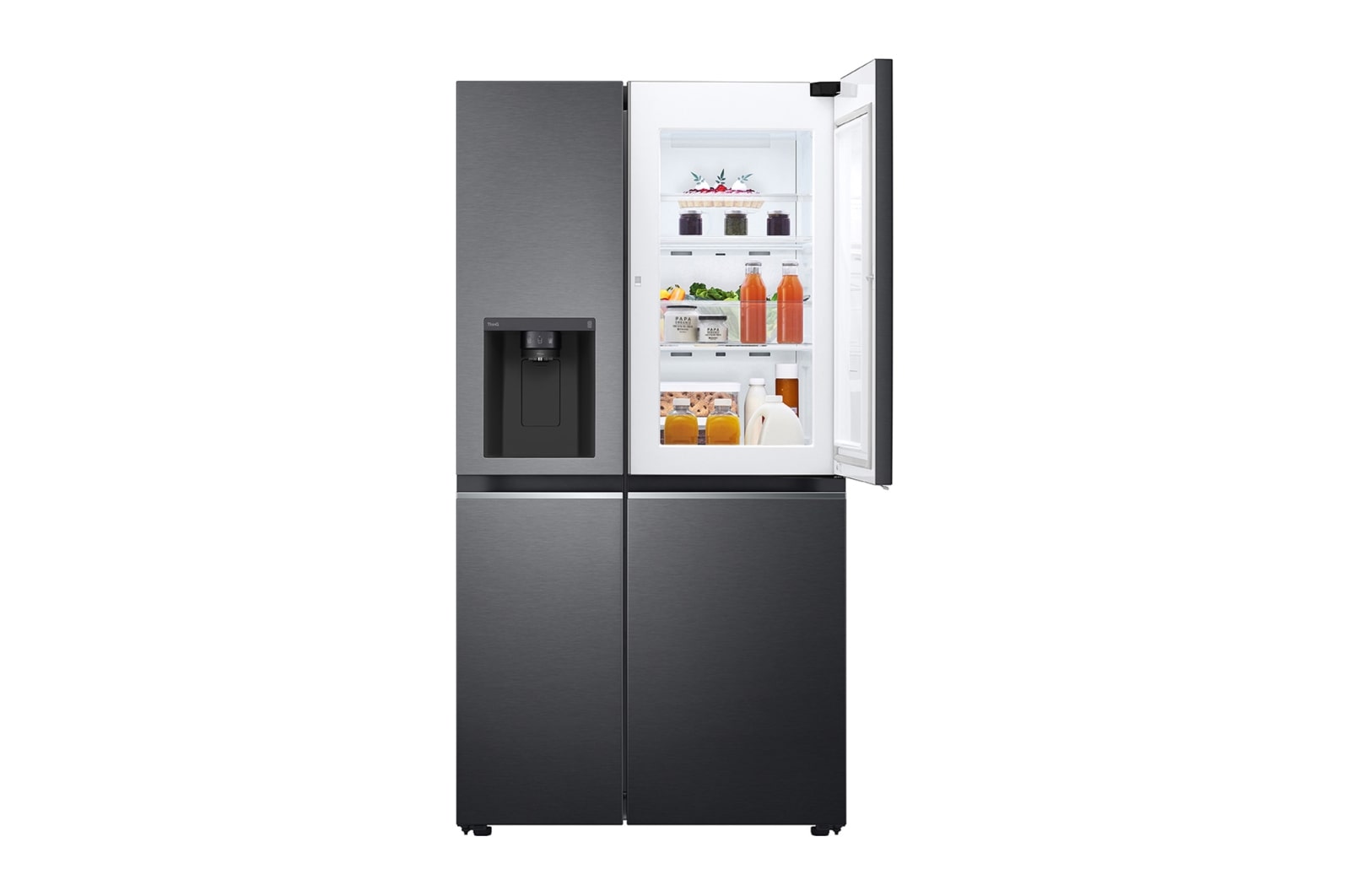 LG [RENTAL] 635L Side-by-Side Fridge in Matte Black Finish, GC-J257SQNW
