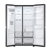 LG [RENTAL] 635L Side-by-Side Fridge in Matte Black Finish, GC-J257SQNW