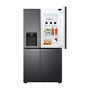 LG [RENTAL] 635L Side-by-Side Fridge in Matte Black Finish, GC-J257SQNW