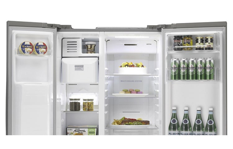 LG IEC Gross 567L PLATINUM SILVER NON PLUMBING WATER DISPENSER SIDE BY SIDE, GC-L207GLXV