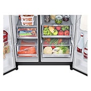 LG 694L Side-by-Side Fridge with Door-in-Door™ in White Glass Finish , GC-M257CGFL