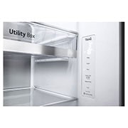 LG 694L Side-by-Side Fridge with Door-in-Door™ in White Glass Finish , GC-M257CGFL