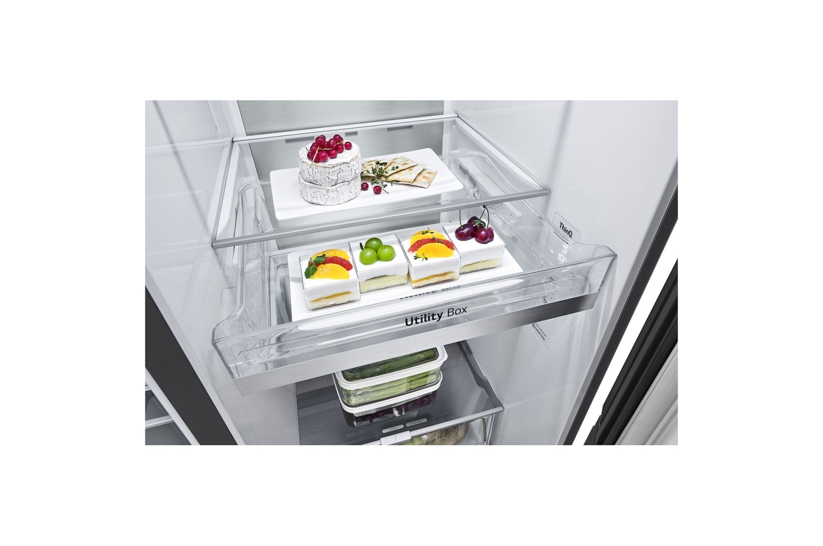 LG 694L Side-by-Side Fridge with Door-in-Door™ in Matte Black Finish , GC-M257CQFL