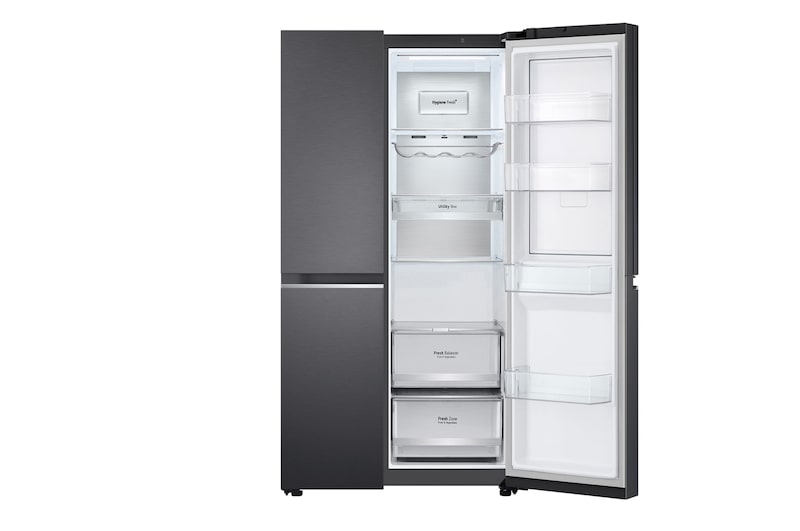 LG 694L Side-by-Side Fridge with Door-in-Door™ in Matte Black Finish , GC-M257CQFL