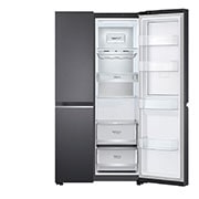 LG 694L Side-by-Side Fridge with Door-in-Door™ in Matte Black Finish , GC-M257CQFL