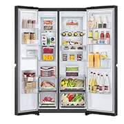 LG 694L Side-by-Side Fridge with Door-in-Door™ in Matte Black Finish , GC-M257CQFL