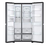 LG 694L Side-by-Side Fridge with Door-in-Door™ in Matte Black Finish , GC-M257CQFL