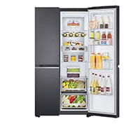 LG 694L Side-by-Side Fridge with Door-in-Door™ in Matte Black Finish , GC-M257CQFL