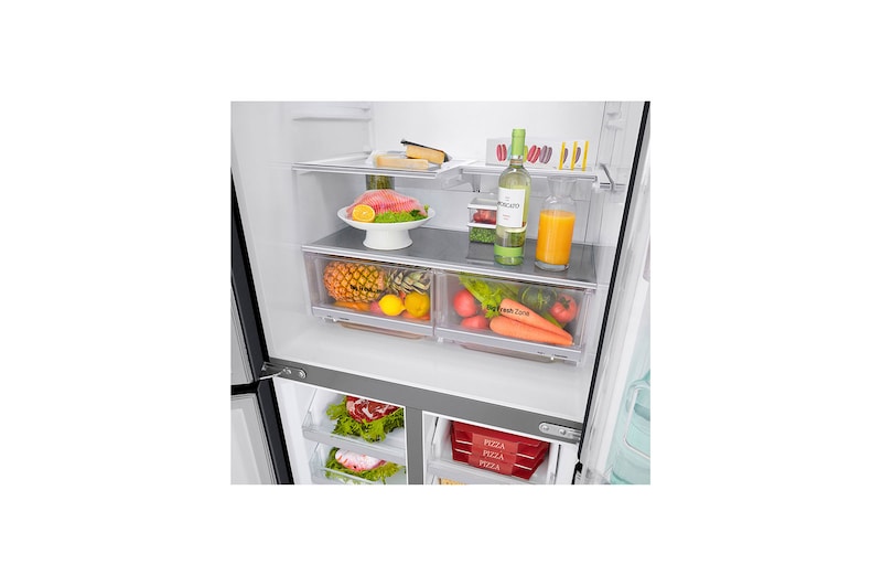 LG 458L Slim French Door Fridge with InstaView Door-in-Door™ in Matte Black Finish, GC-Q22FTQEB