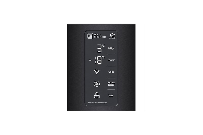 LG 458L Slim French Door Fridge with InstaView Door-in-Door™ in Matte Black Finish, GC-Q22FTQEB