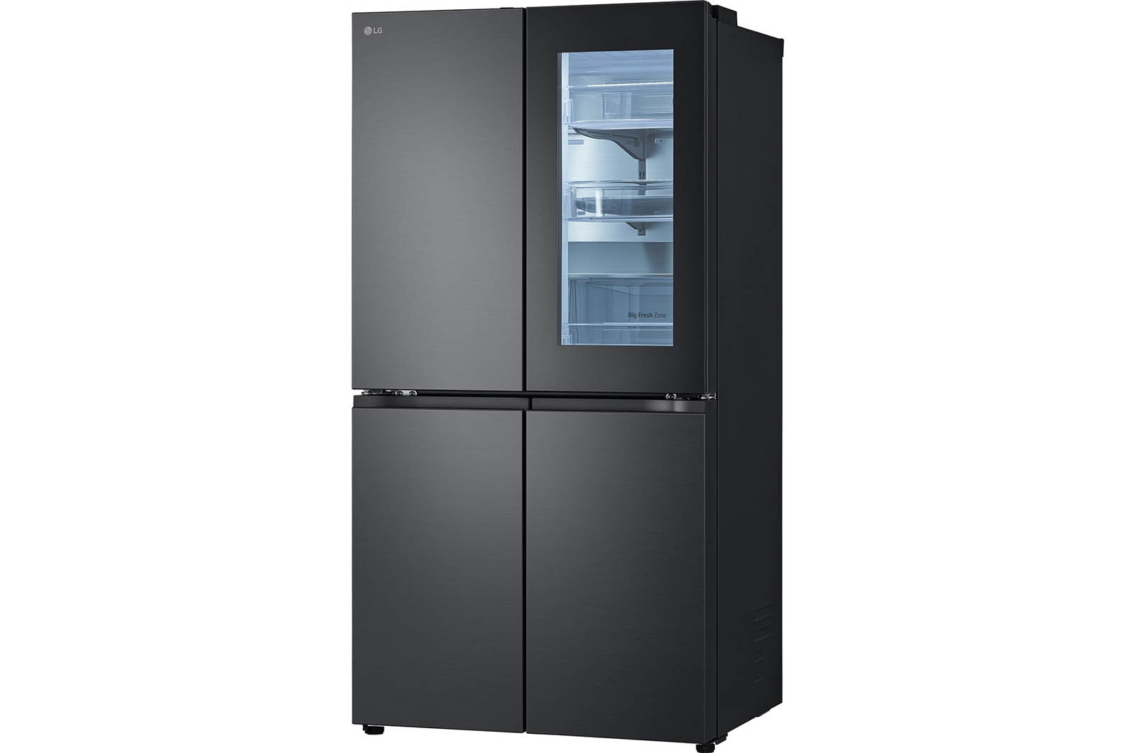 LG 601L French Door Fridge with InstaView in Matte Black Finish, GC-V24FFCHB