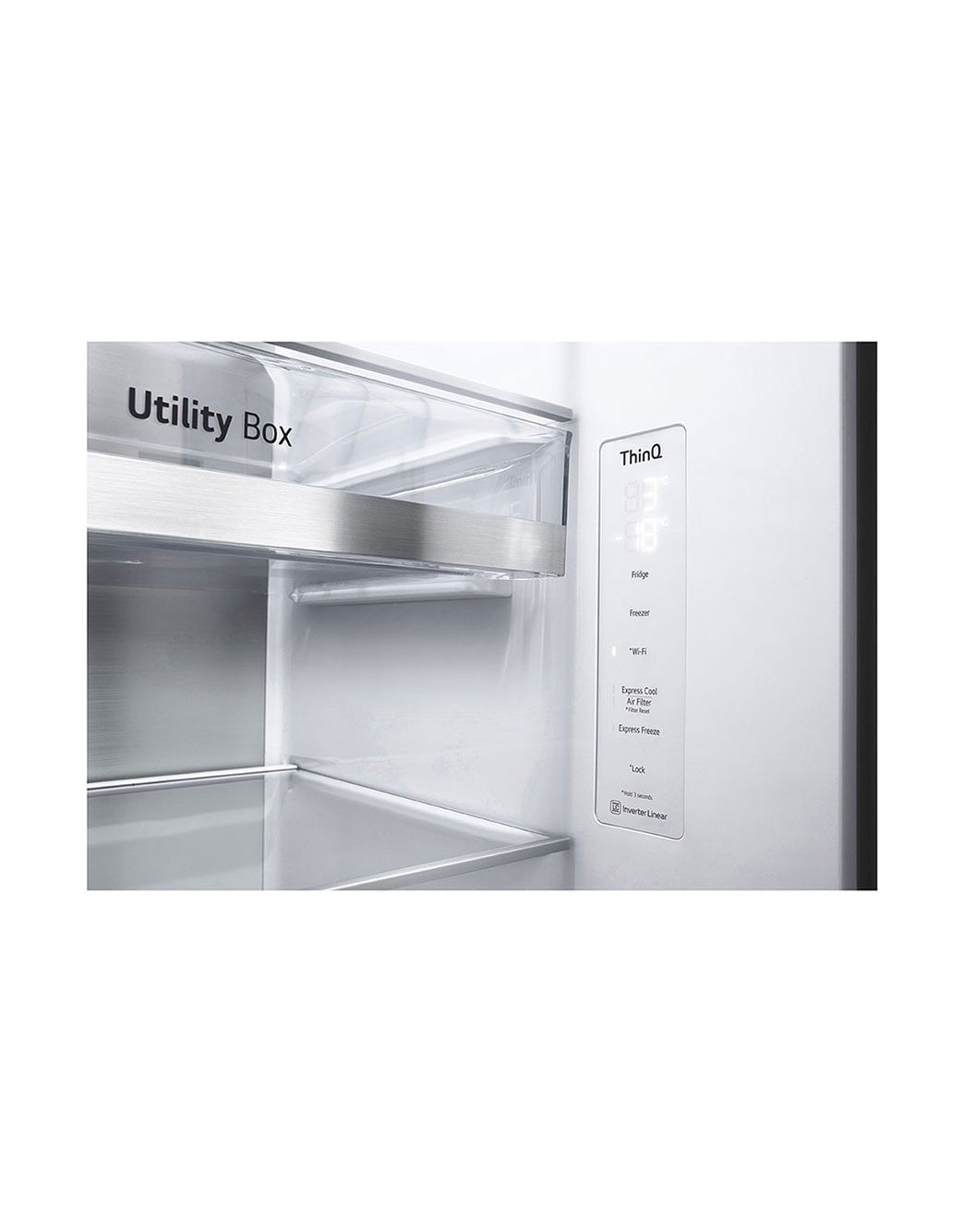 LG 655L Side by Side Fridge in Matte Black Finish, GC-V257CQFW