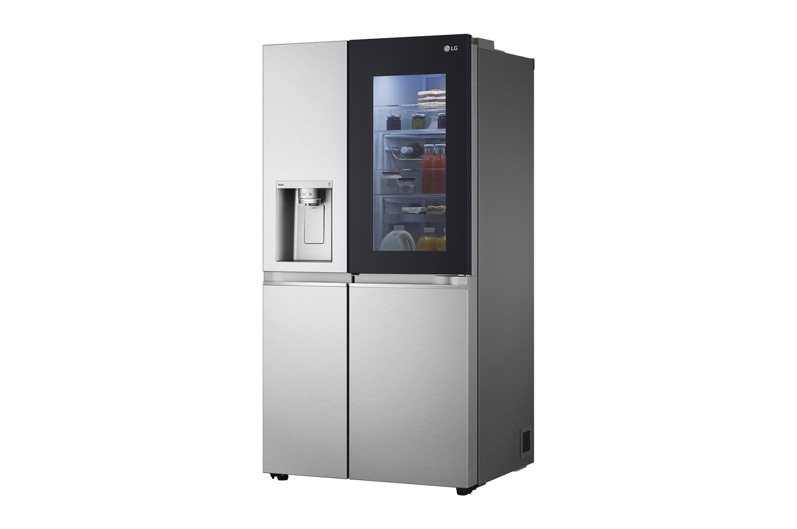 LG 674L Side-by-Side Fridge with InstaView & Door-in-Door™ in Noble Steel Finish , GC-X257CSES