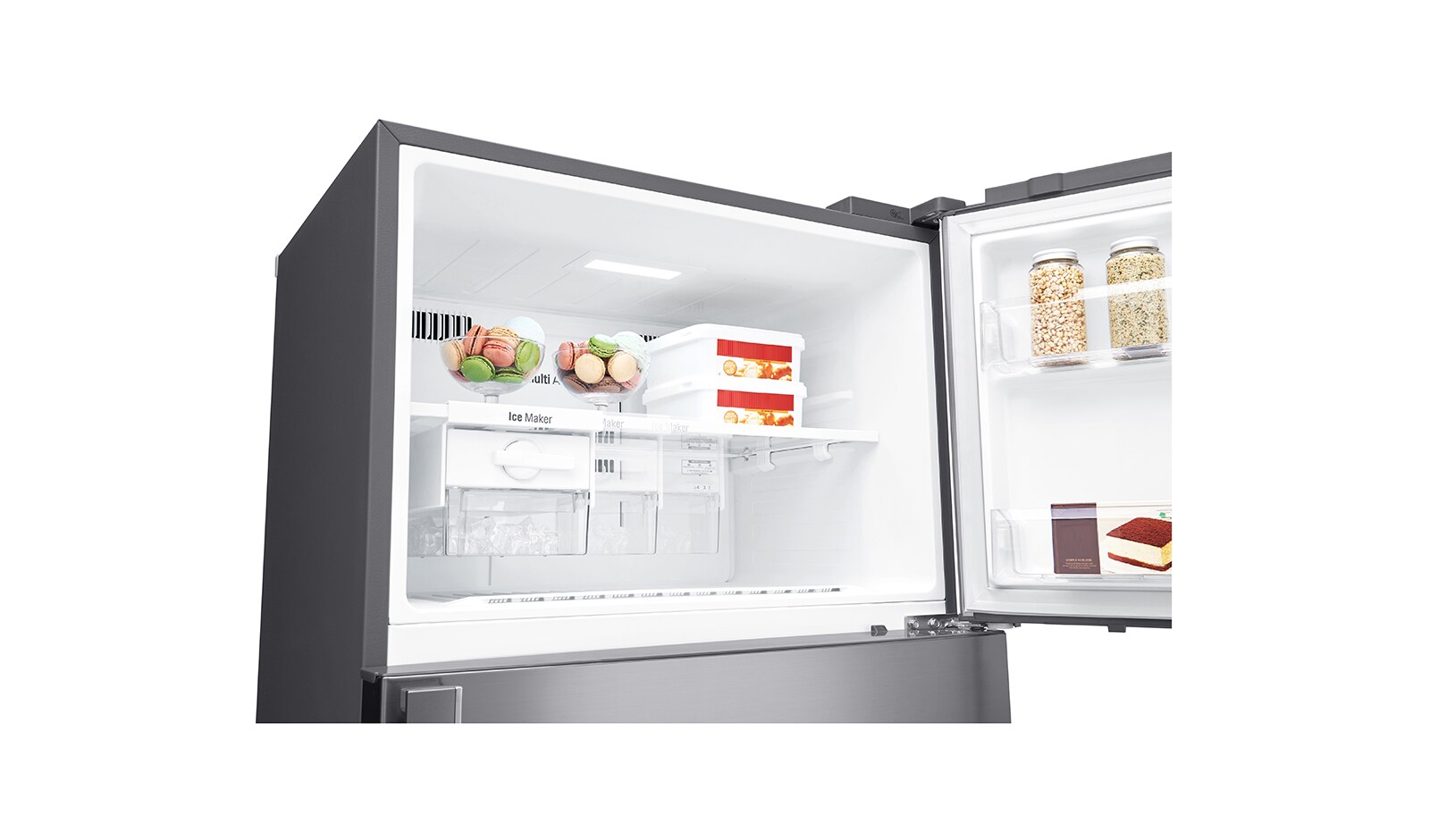 LG IEC Gross 549L Platinum Silver Top Freezer with Inverter Linear Compressor & DoorCooling+, GN-A702HLHU