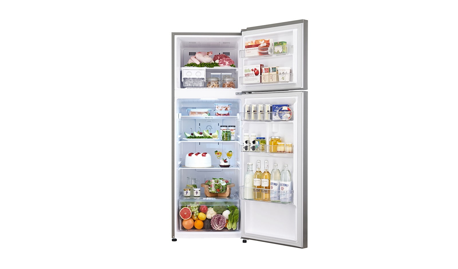 LG IEC Gross 272L Platinum Silver Top Mount Fridge, GN-B272SLCR