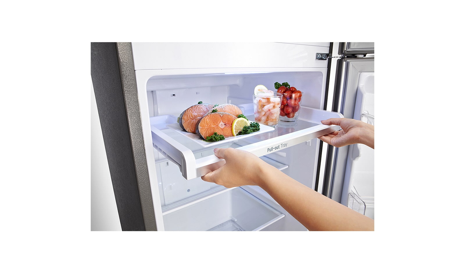 LG IEC Gross 272L Platinum Silver Top Mount Fridge, GN-B272SLCR