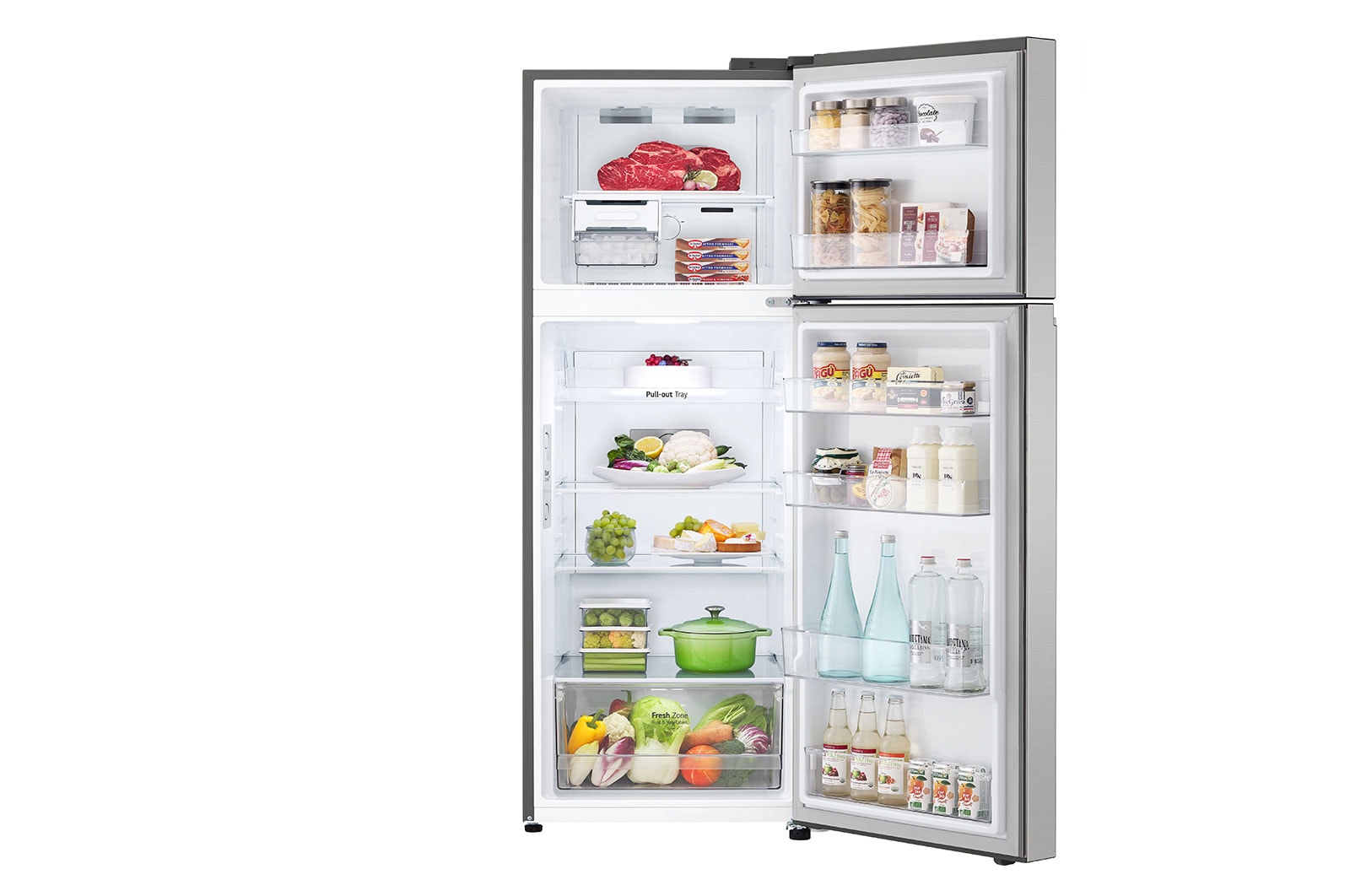 LG 360L Top Freezer Fridge in Platinum Silver Finish , GN-B332PLGK