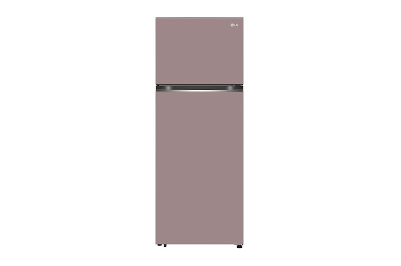 Front view of 493L Top Freezer Fridge in Clay Pink Finish, GN-B452PPFK