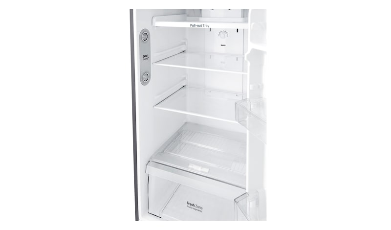 LG IEC Gross 272L Platinum Silver Top Freezer with Inverter Linear Compressor & DoorCooling+, GN-C272SLCN