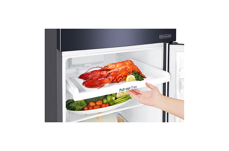 LG IEC Gross 333L Dark Blue Top Freezer with Inverter Linear Compressor & DoorCooling+, GN-C372SQCN