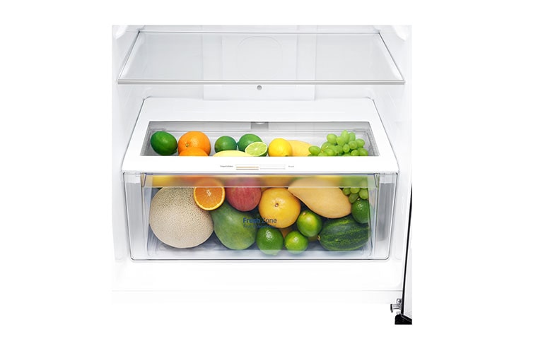 LG IEC Gross 427L Black Glass TOP FREEZER with Inverter Linear Compressor & DoorCooling+, GN-C422SGCU