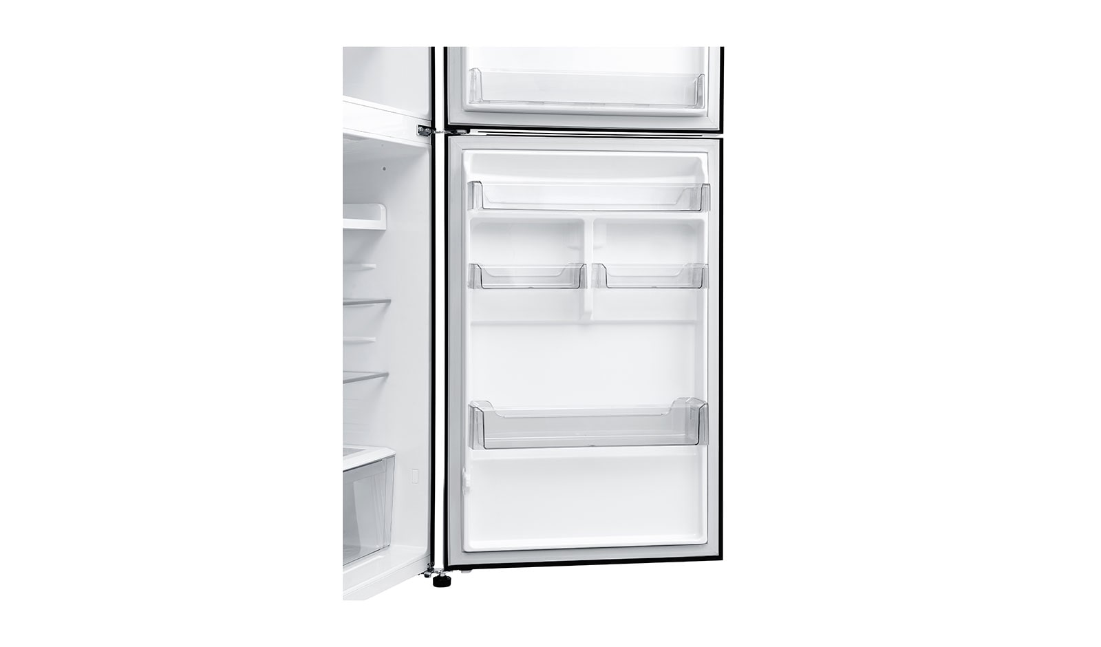 LG IEC Gross 427L Black Glass TOP FREEZER with Inverter Linear Compressor & DoorCooling+, GN-C422SGCU