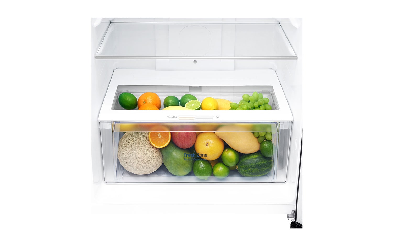 LG IEC Gross 427L Black Glass TOP FREEZER with Inverter Linear Compressor & DoorCooling+, GN-C422SGCU