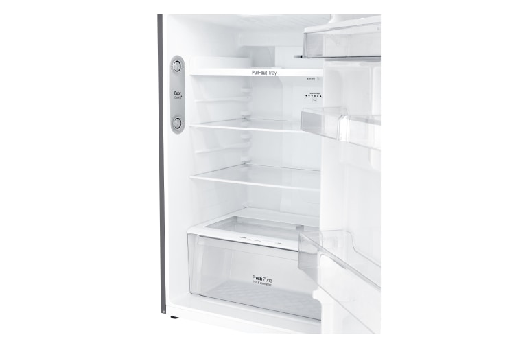 LG IEC Gross 427L Platinum Silver Top Freezer with Inverter Linear Compressor & DoorCooling+, GN-C422SLCU