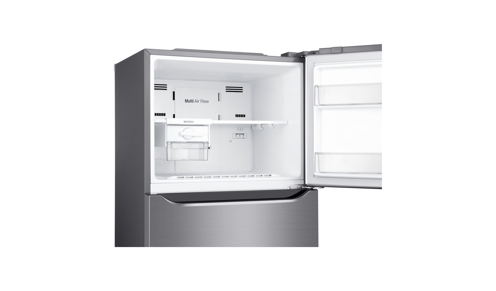 LG IEC Gross 427L Platinum Silver Top Freezer with Inverter Linear Compressor & DoorCooling+, GN-C422SLCU