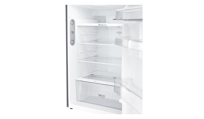 LG IEC Gross 427L Platinum Silver Top Freezer with Inverter Linear Compressor & DoorCooling+, GN-C422SLCU