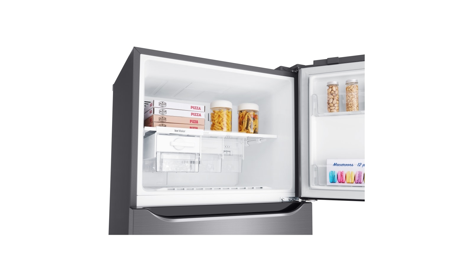 LG IEC Gross 427L Platinum Silver Top Freezer with Inverter Linear Compressor & DoorCooling+, GN-C422SLCU