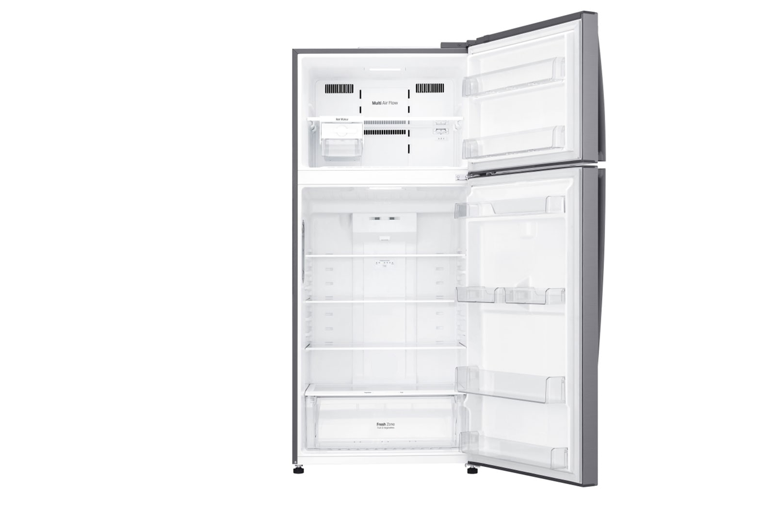 LG 516L Top Freezer Fridge in Platinum Silver Finish , GN-C602HLCC