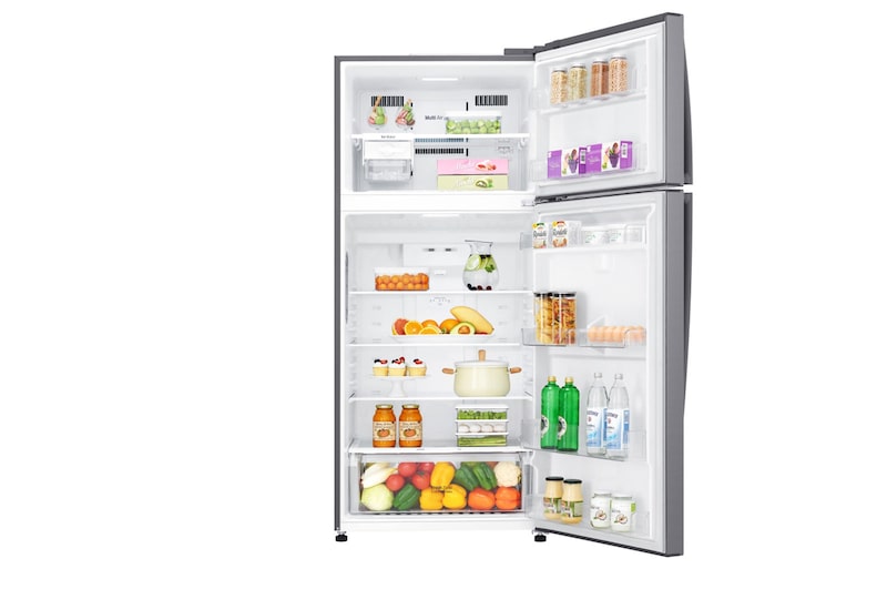LG 516L Top Freezer Fridge in Platinum Silver Finish , GN-C602HLCC