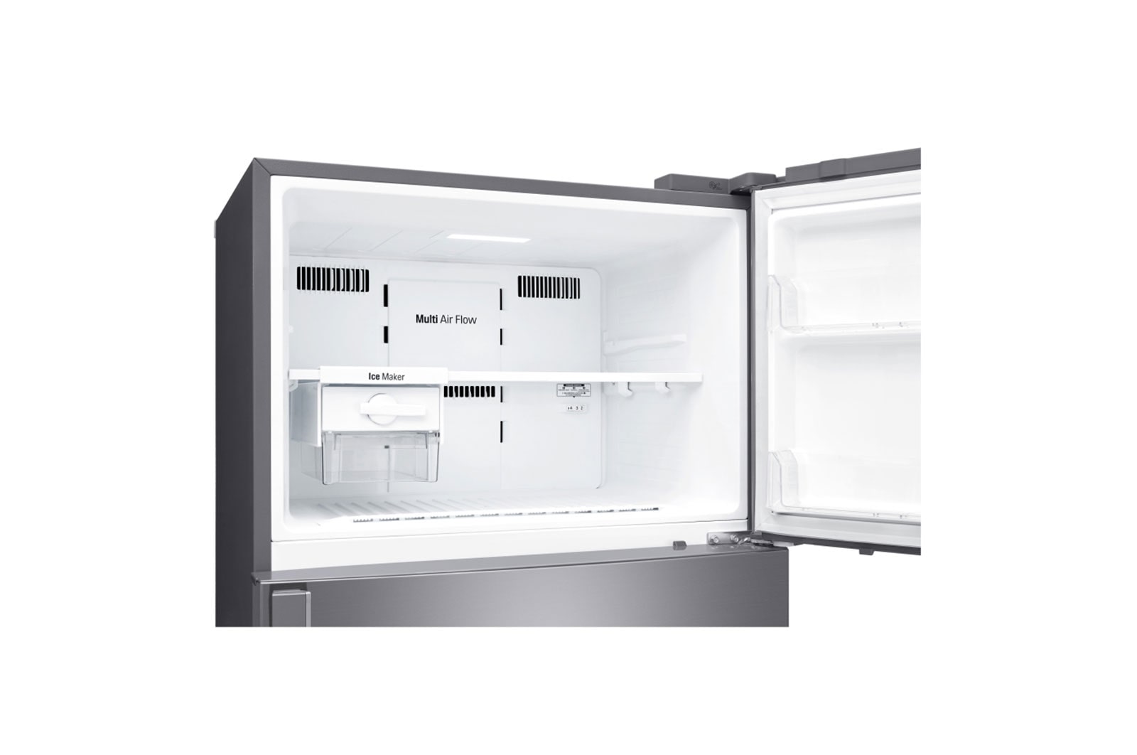 LG 516L Top Freezer Fridge in Platinum Silver Finish , GN-C602HLCC