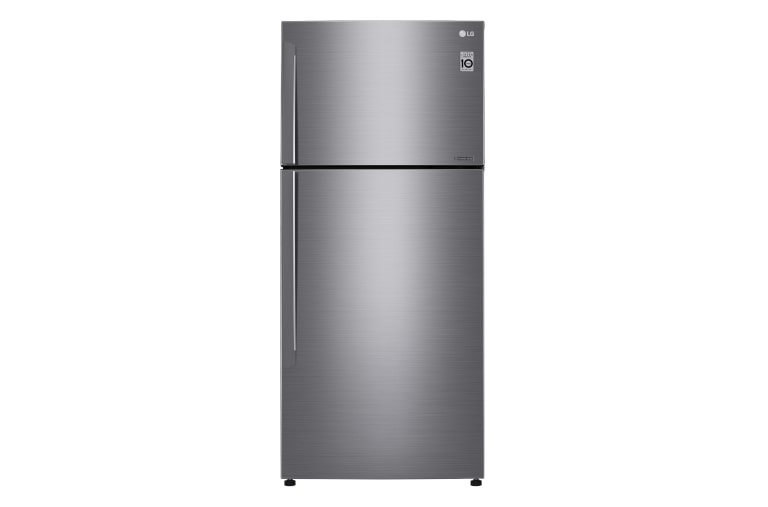 Front view of IEC Gross 516L Platinum Silver Top Freezer with Inverter Linear Compressor &amp; DoorCooling&#43; GN-C602HLCU