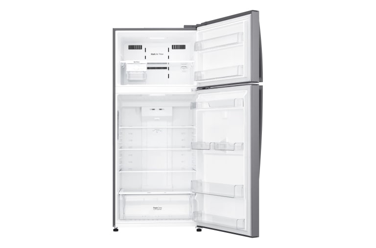 LG IEC Gross 516L Platinum Silver Top Freezer with Inverter Linear Compressor & DoorCooling+, GN-C602HLCU