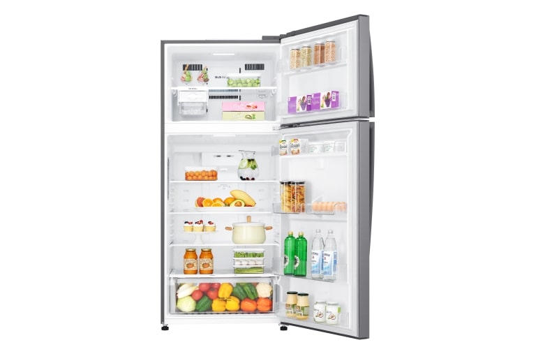 LG IEC Gross 516L Platinum Silver Top Freezer with Inverter Linear Compressor & DoorCooling+, GN-C602HLCU