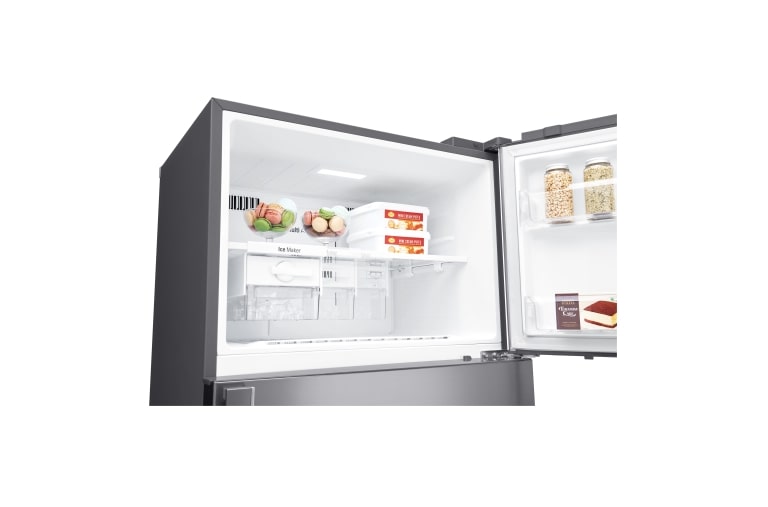 LG IEC Gross 516L Platinum Silver Top Freezer with Inverter Linear Compressor & DoorCooling+, GN-C602HLCU
