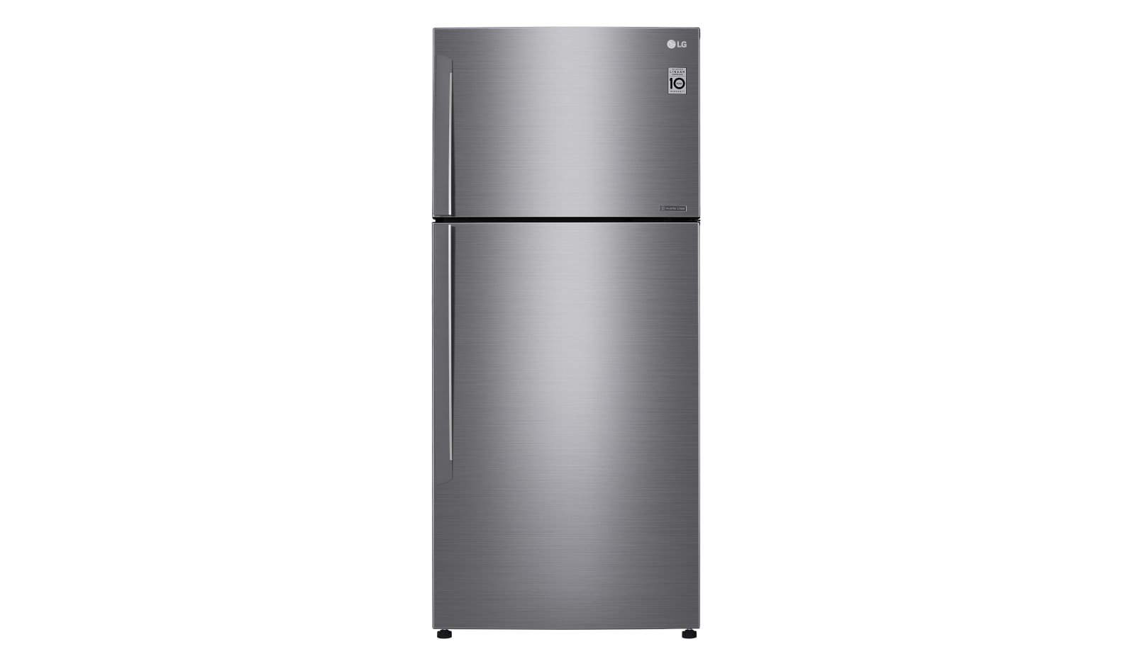 Front view of IEC Gross 516L Platinum Silver Top Freezer with Inverter Linear Compressor &amp; DoorCooling&#43; GN-C602HLCU