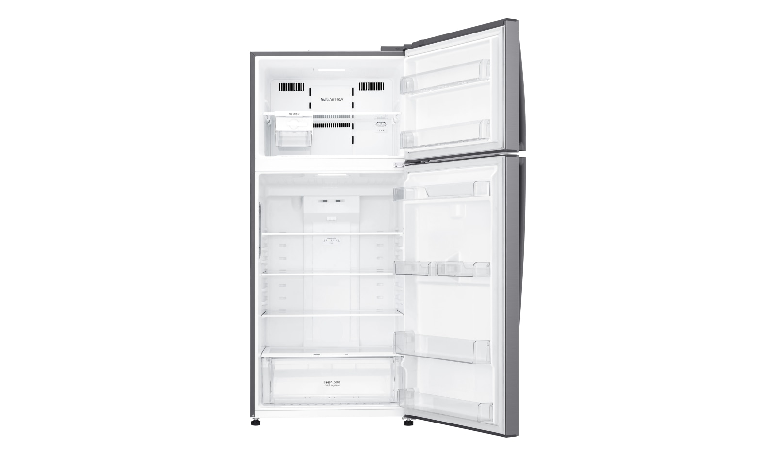 LG IEC Gross 516L Platinum Silver Top Freezer with Inverter Linear Compressor & DoorCooling+, GN-C602HLCU