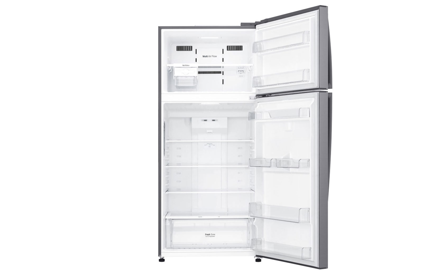 LG 547L Top Freezer Fridge in Platinum Silver Finish , GN-C702HLCC