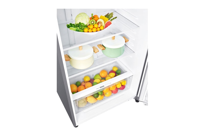 LG 547L Top Freezer Fridge in Platinum Silver Finish , GN-C702HLCC