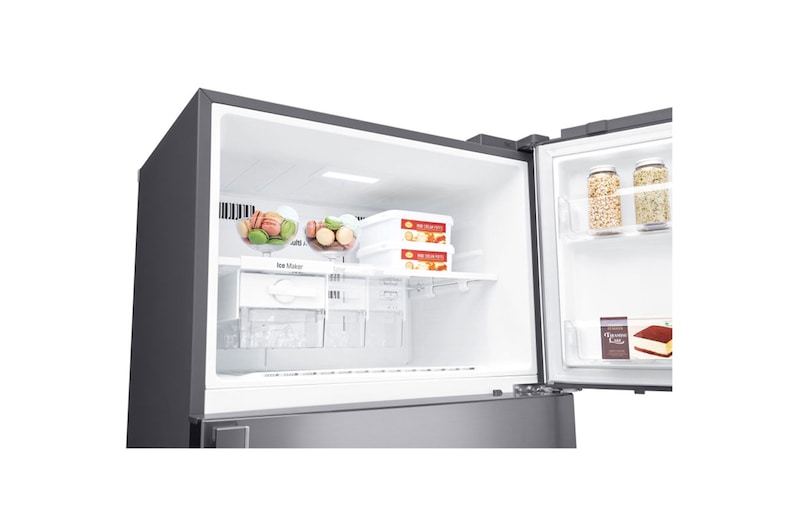LG 547L Top Freezer Fridge in Platinum Silver Finish , GN-C702HLCC
