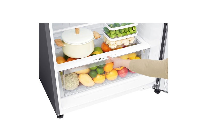 LG 547L Top Freezer Fridge in Platinum Silver Finish , GN-C702HLCC