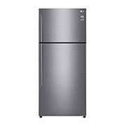 Front view of 547L Top Freezer Fridge in Platinum Silver Finish  GN-C702HLCC