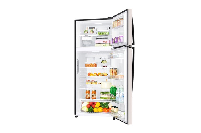 LG 547L Top Freezer Fridge in Beige, GN-C702HQCM