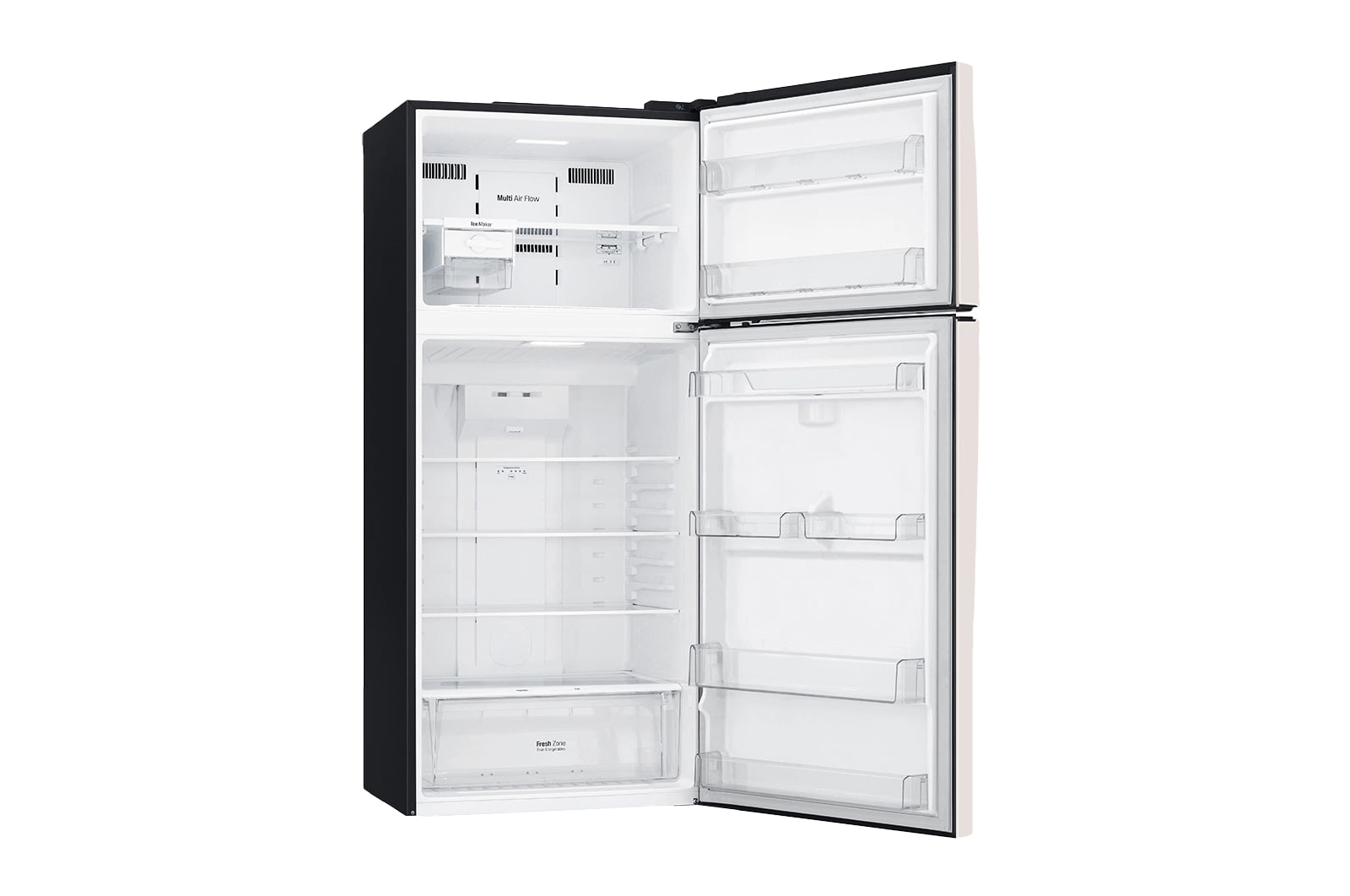 LG 547L Top Freezer Fridge in Beige, GN-C702HQCM