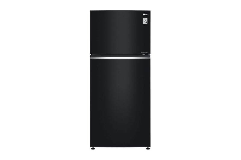 LG 547L Top Freezer Fridge in Black Curved Glass Finish , GN-C702SGGC